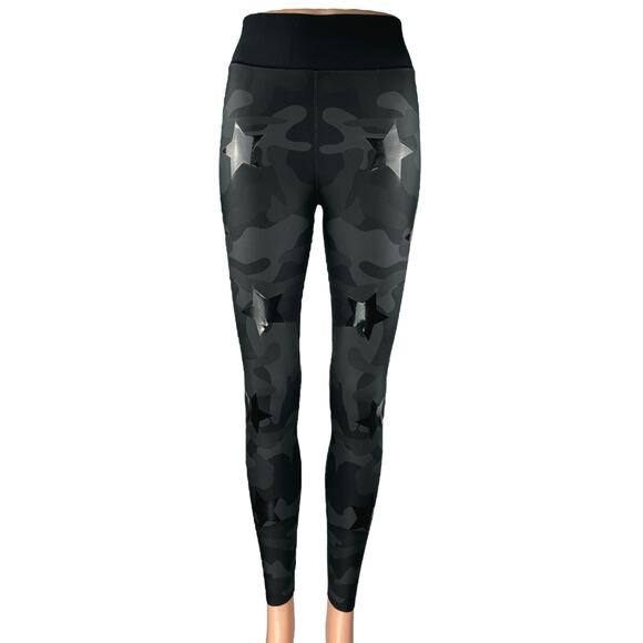 Ultracor Knockout Star  Black Camo Skinny High Waist Activewear Leggings Pants M - Picture 1 of 5